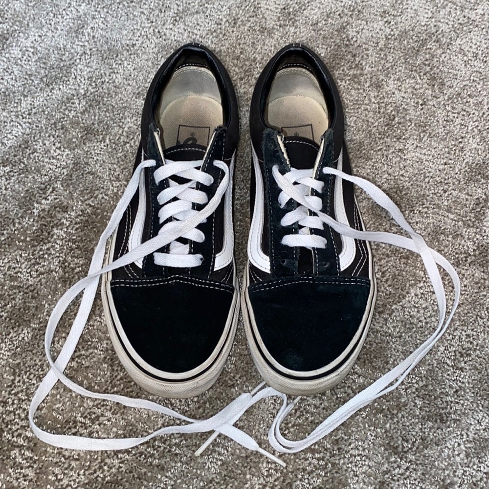 Black and white old skool Vans